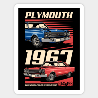 Plymouth GTX 426 Hemi Muscle Car Sticker